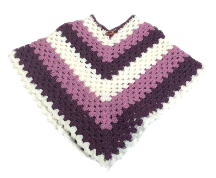 Kid's Basic V Granny Crochet Poncho