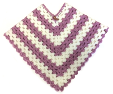 Kid's Granny Style Crochet Poncho